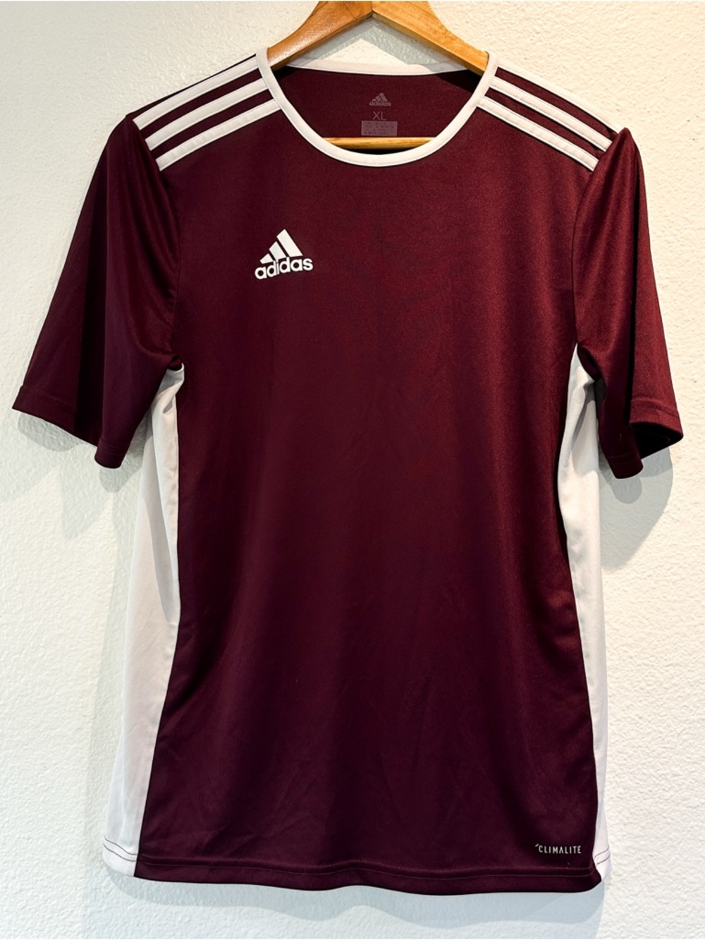 Adidas Men's Maroon & White Soccer Jersey